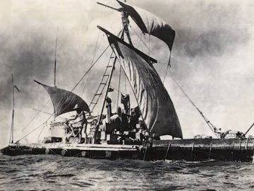 De Kon-Tiki, het vlot van avonturier Thor Heyerdahl
