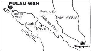 Pulau Weh ligt vlak voor de kust van Sumatra