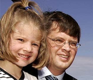 Jan Peter Balkenende en dochter Amélie