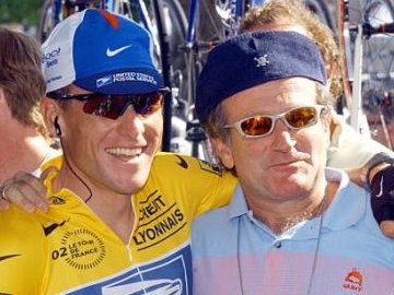 Lance Armstrong en Robin Williams