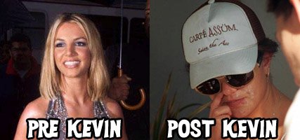 Britney, voor en na Kevin