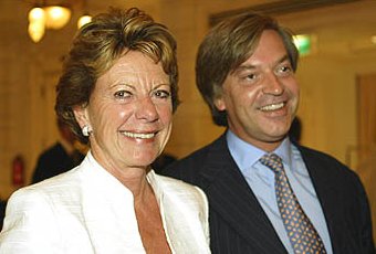 Jan-Dirk Paarlberg met vriendin Neelie Kroes