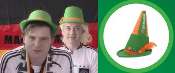 Marco en Marko met Heineken-hoed