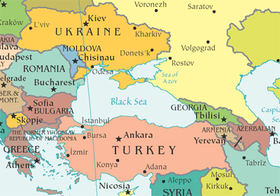 Landen rondom de Zwarte Zee