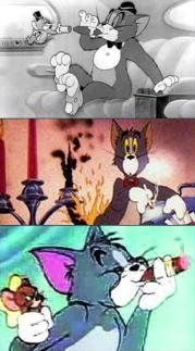Tom en Jerry zijn de sigaar