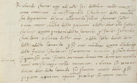 Michelangelo Buonarroti's brief van 26 oktober 1521