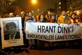 Demonstratie na moord op Turks-Armeense journalist
