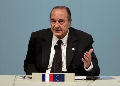 De Franse president Jacques Chirac