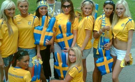 Zweedse voetbalsupportsters