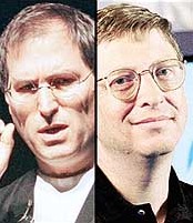 Steve Jobs en Bill Gates