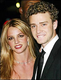 Justin en zijn ex-vriendin Britney Spears