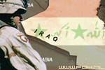 Irak kaartje met soldaat