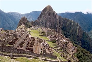 De incastad Machu Picchu in Peru