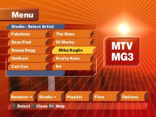 MTV Music Generator 3 - Menu